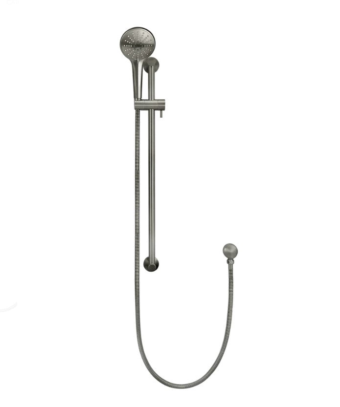 Meir Round 3-Function Hand Shower on Rail Column - Various Colour Finishes