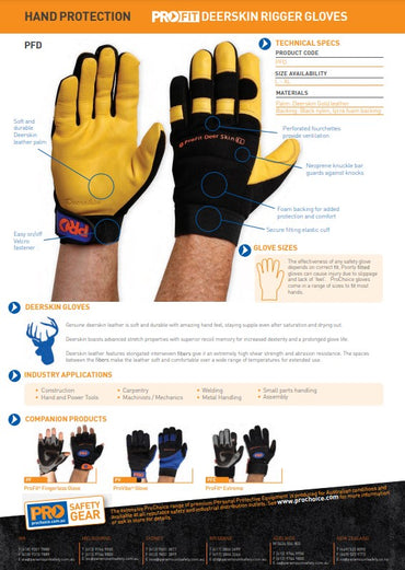 Pro Choice Profit Deer Hunter Glove - 1, 6 or 12 Pairs in 5 Size Options