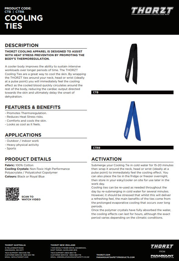 Thorzt Cooling Neck Tie - 2 Colour Options
