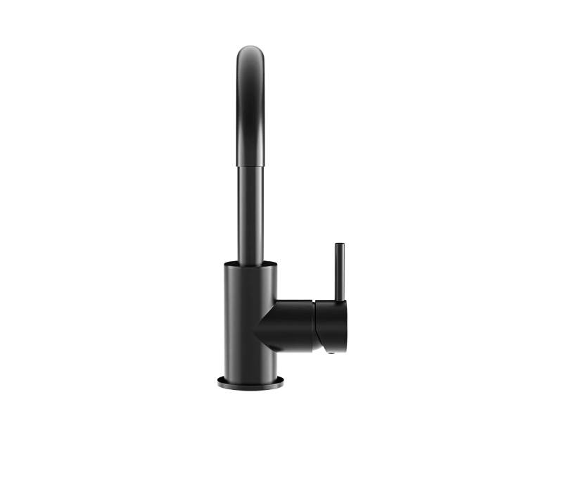 Meir Round Gooseneck Basin Mixer with Cold Start - Various Colour Finishes