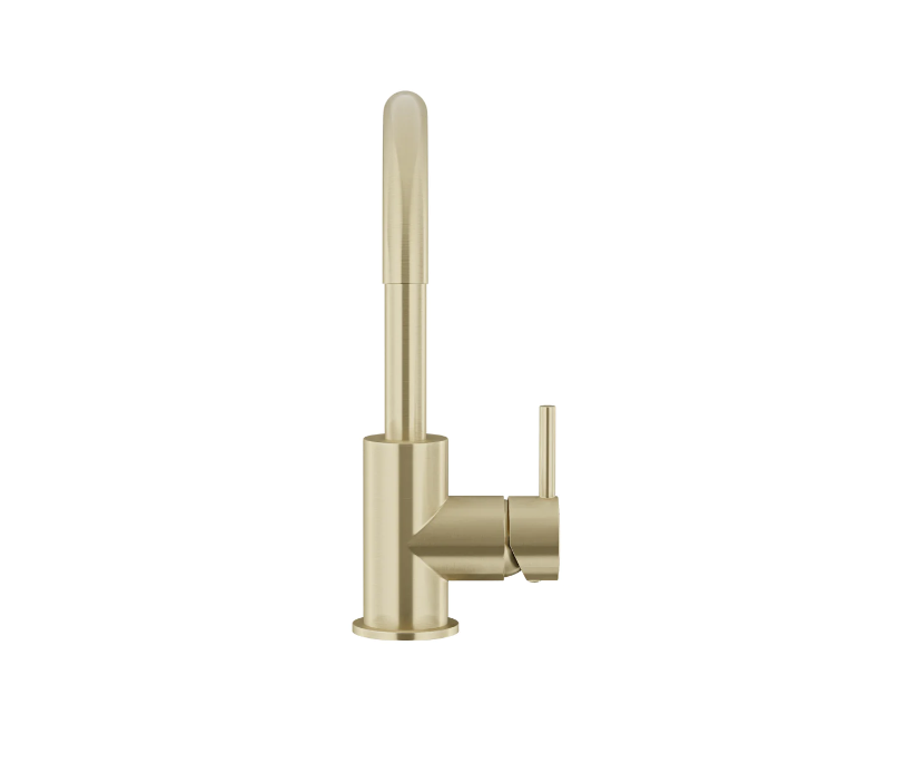 Meir Round Gooseneck Basin Mixer with Cold Start - Various Colour Finishes