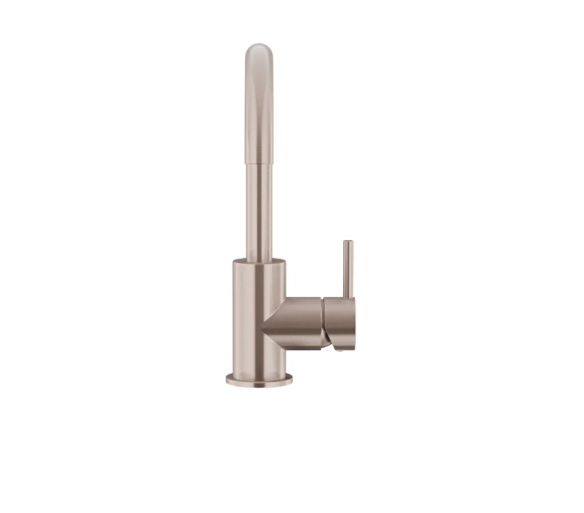 Meir Round Gooseneck Basin Mixer with Cold Start - Various Colour Finishes