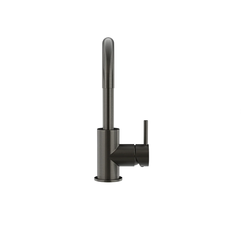 Meir Round Gooseneck Basin Mixer with Cold Start - Various Colour Finishes