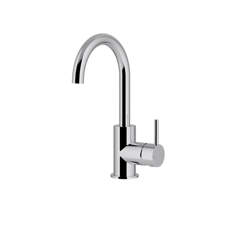 Meir Round Gooseneck Basin Mixer with Cold Start - Various Colour Finishes
