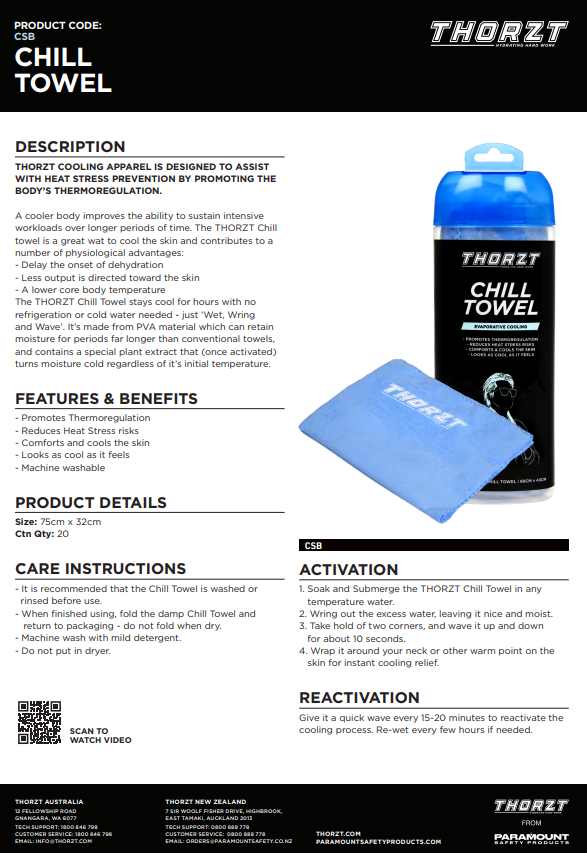 Thorzt Chill Towel - 2 colour options