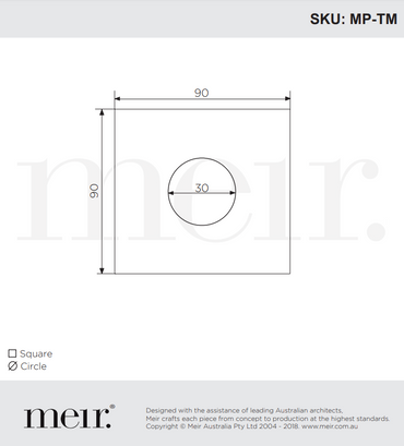 Meir Matte Black Square Cover Plate Tilers Mistake
