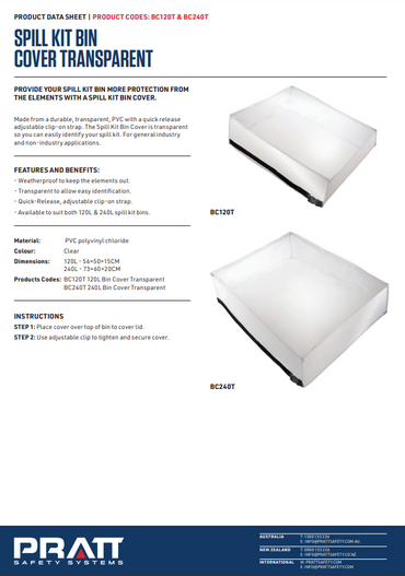 Pratt Spill Kit Bin Cover - 2 Sizes