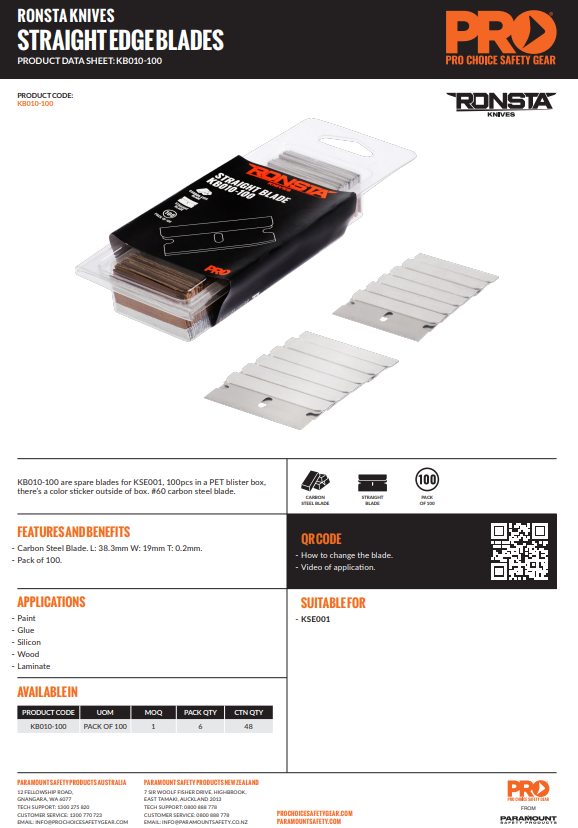 Ronsta Utility Knives Replacement Blades