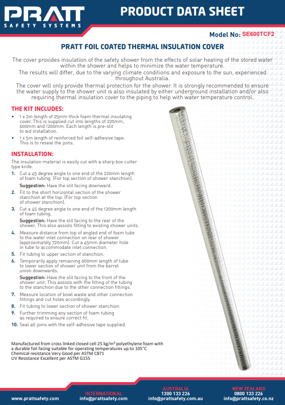 Pratt Emergency Showers and Eye Wash - Accessories