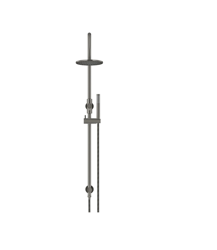 Meir Round Gooseneck Shower Set 200mm Rose + Single Function Hand Shower - Various Colour Finishes