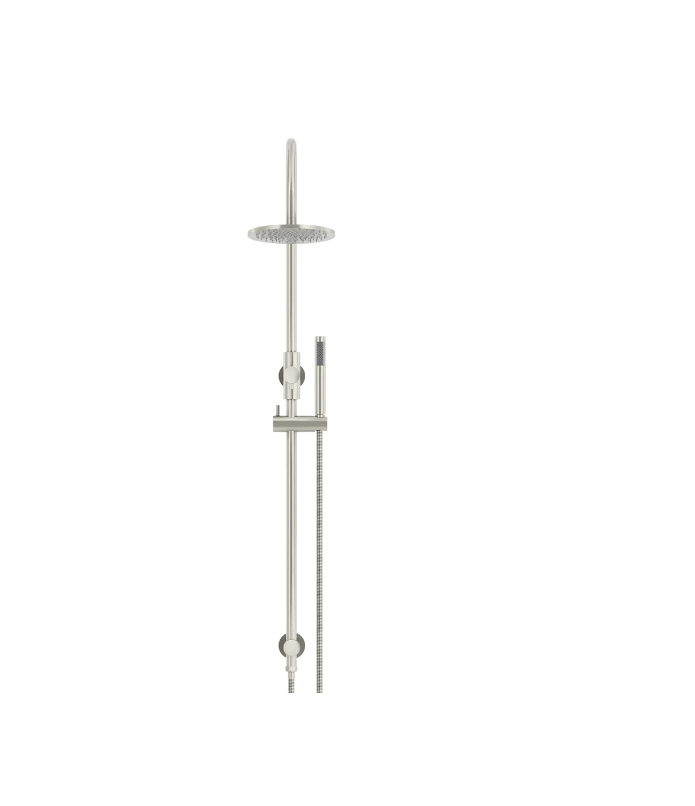 Meir Round Gooseneck Shower Set 200mm Rose + Single Function Hand Shower - Various Colour Finishes