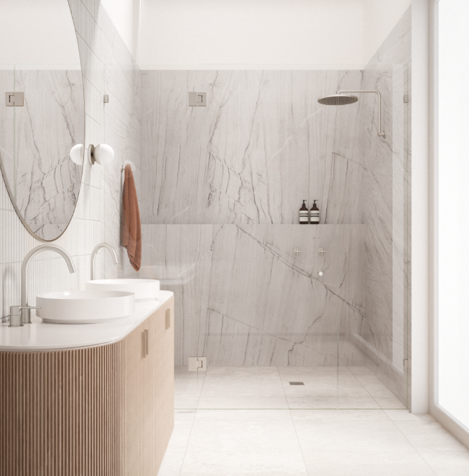 Meir Glass to Wall Shower Door Hinge - Various Colour Finishes