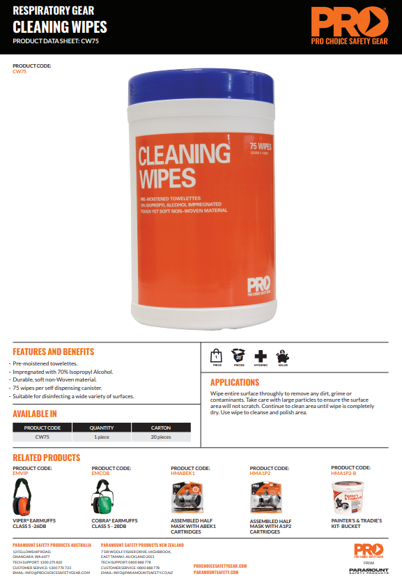 Pro Choice Isopropyl Wipes for Effective Cleaning and Disinfection