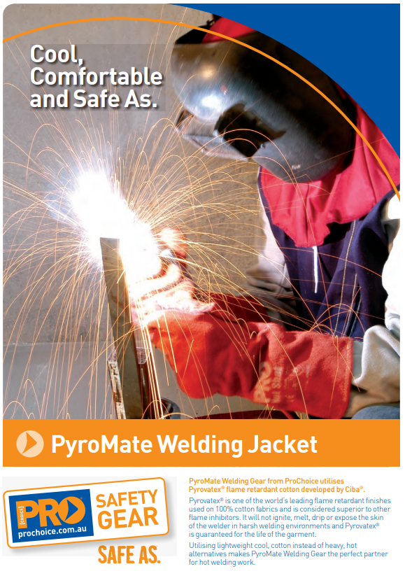Pro Choice Pyromate Welders Jacket - in Various Sizes