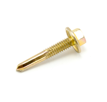 Macsim Hex Washer Face EXTENDED POINT Self Drilling Screws Yellow Zinc Plated - Box of 1000 - Various Sizes