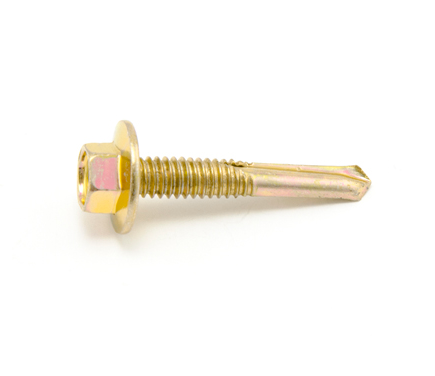 Macsim Hex Washer Face EXTENDED POINT Self Drilling Screws Yellow Zinc Plated - Box of 1000 - Various Sizes