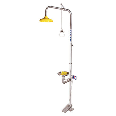 Pratt Emergency Showers & Eyewash Combinations Units - Foot Treadle, Face Wash and Bowl Options