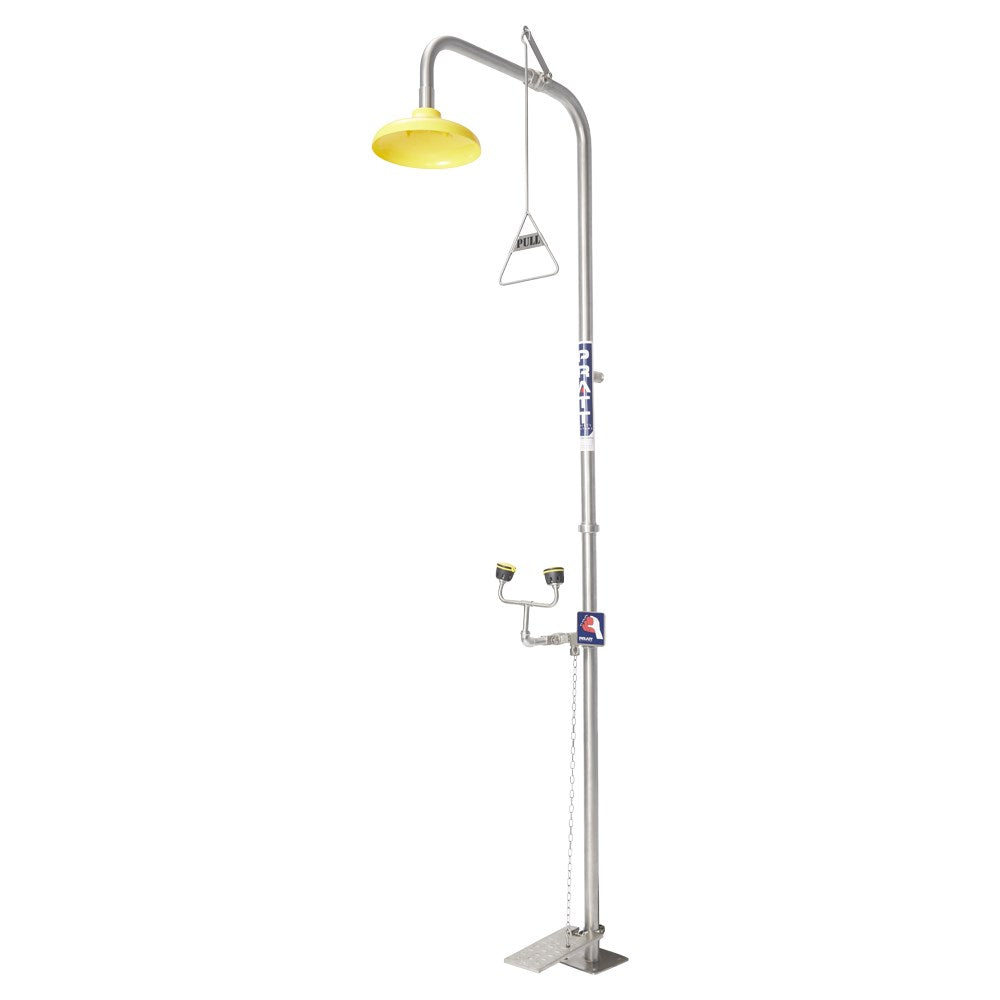 Pratt Emergency Showers & Eyewash Combinations Units - Foot Treadle, Face Wash and Bowl Options