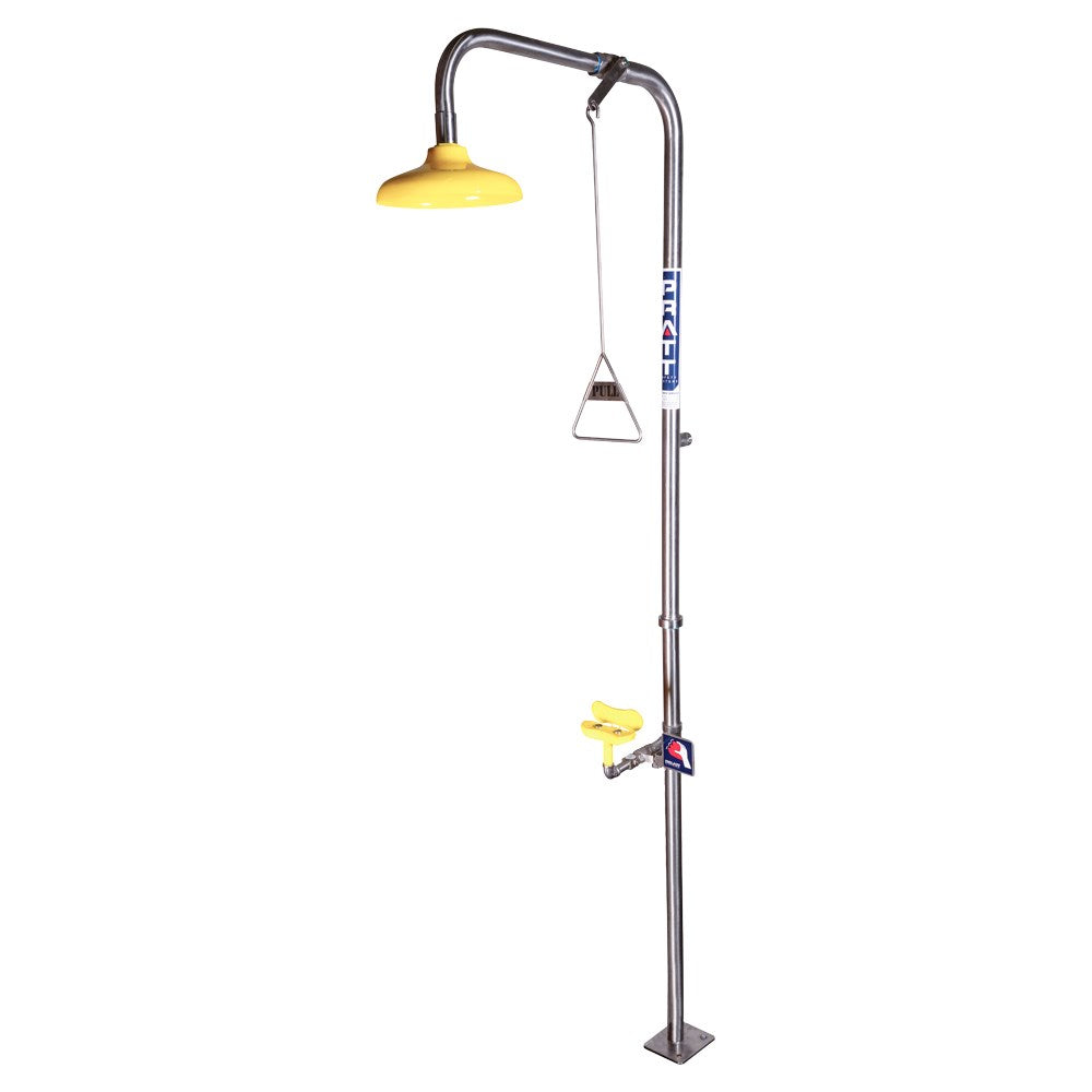Pratt Emergency Showers & Eyewash Combinations Units - Foot Treadle, Face Wash and Bowl Options