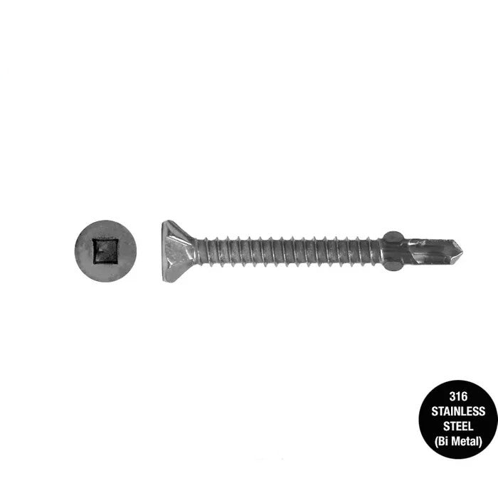 Macsim Self Drilling Wing-Tip Decking Screws (Square Drive) Bi-Metal & 550 Grade Stainless Steel Options - 10G x 45mm