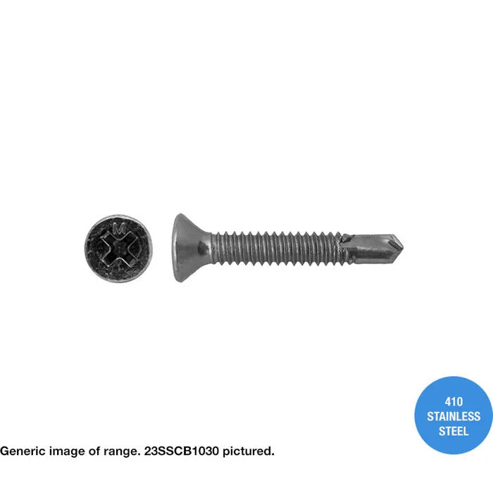Macsim Self Drilling Decking Screws (Phillips Drive) 410 Grade Stainless Steel Box of 1000 - Various Sizes