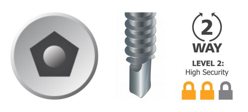 Pentaforce Pan Head Self Drilling Screw EP5-Black Screw 12g x 1" (25mm) PFD2 - Box of 1000