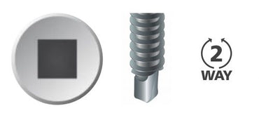 PROLNX Pan Head Self Drilling Square Drive Stainless Steel Screws - gauge x imperial length -Box of 1000