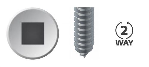 Sentinel Pan Head Self Tapping Screw (Square Drive) 304 Grade Stainless Steel - Box of 1000 - Various Sizes