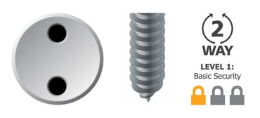 Two Hole Pan Head 304 Stainless Steel Self Tapping Screw - gauge x imperial length - Box of 100