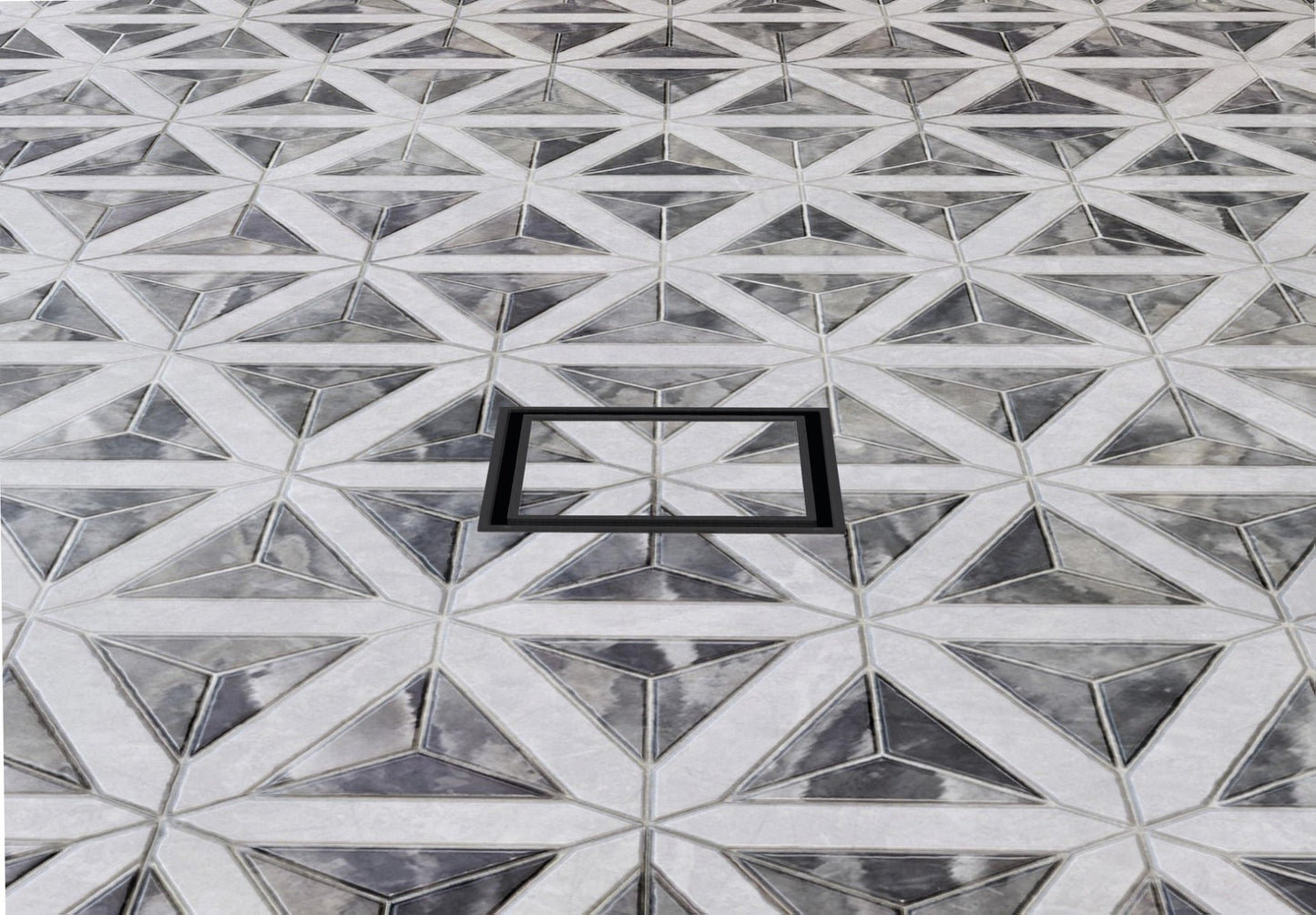 Radiant Matt Black 316 Stainless Steel Square Tile Insert Shower Grate - 2 Outlet Sizes