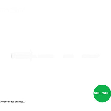 Steel / Steel Countersunk Head Rivets 4.8mm x 6.4mm - Box of 500