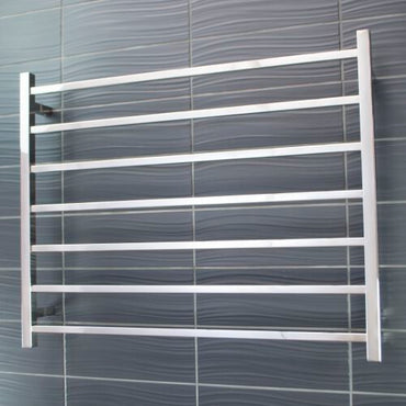 Radiant Heated Towel Rail (STR06) 950 x 750mm - 8 bars (SQUARE) - BOTTOM RIGHT Power