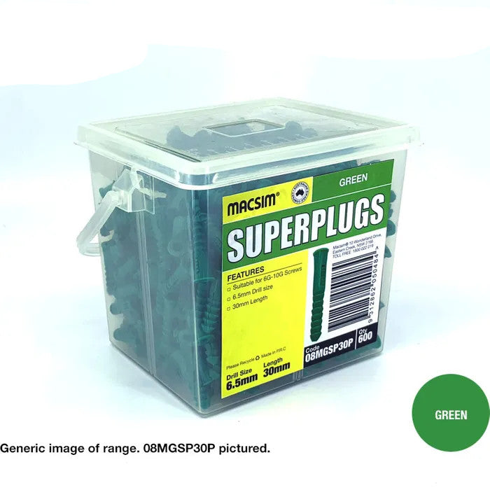 Macsim SuperPlug Wallplugs - Various Sizes and Quantities