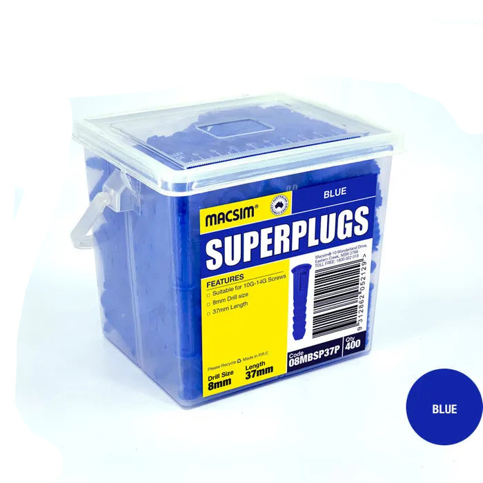Macsim SuperPlug Wallplugs - Various Sizes and Quantities