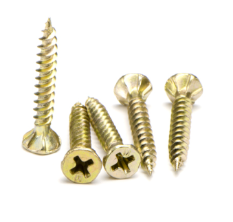 Macsim Type 17 Countersunk Head Screws Yellow Zinc Plated - Various Sizes and Quantities