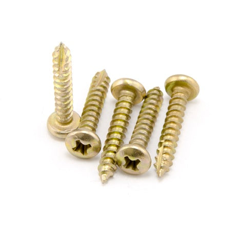 Macsim Type 17 Pan Head Screws Yellow Zinc Plated - Various Sizes