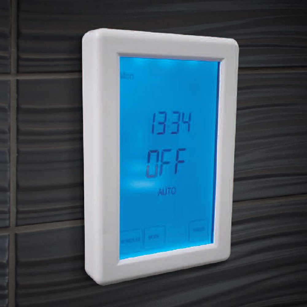 In-Screed Under Floor Heating Cable Mat Kit for Bathrooms - 1.5sqm VERTICAL WHITE Thermostat
