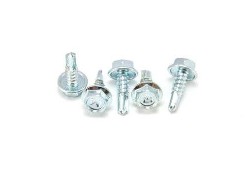 Builders Mate Value Range: Hex Washer Face Self Drilling Screws Zinc Plated - Box of 1000 - Various Sizes