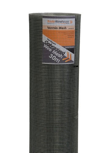 Vermin & Snake Wire Mesh 1200mm x 30m Roll 6.5mm squares 0.6mm wire gauge