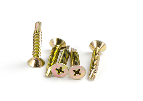 Macsim Countersunk Self Drilling Screws (Phillips Drive) Yellow Zinc Plated - Box of 1000 - Various Sizes