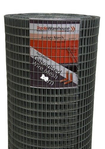 Aviary Wire Mesh Heavy Duty 1830mm x 20m 1.24mm Wire Gauge 25mm x 12.5mm rectangles