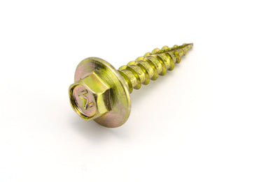 Macsim Type 17 Hex Head Yellow Zinc screws - gauge x length x box quantity