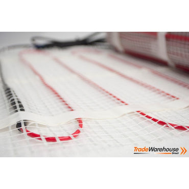 Radiant In-Screed Floor Heating Cable Mat (200W/sqm) for Bathrooms - Multiple Sizes Available