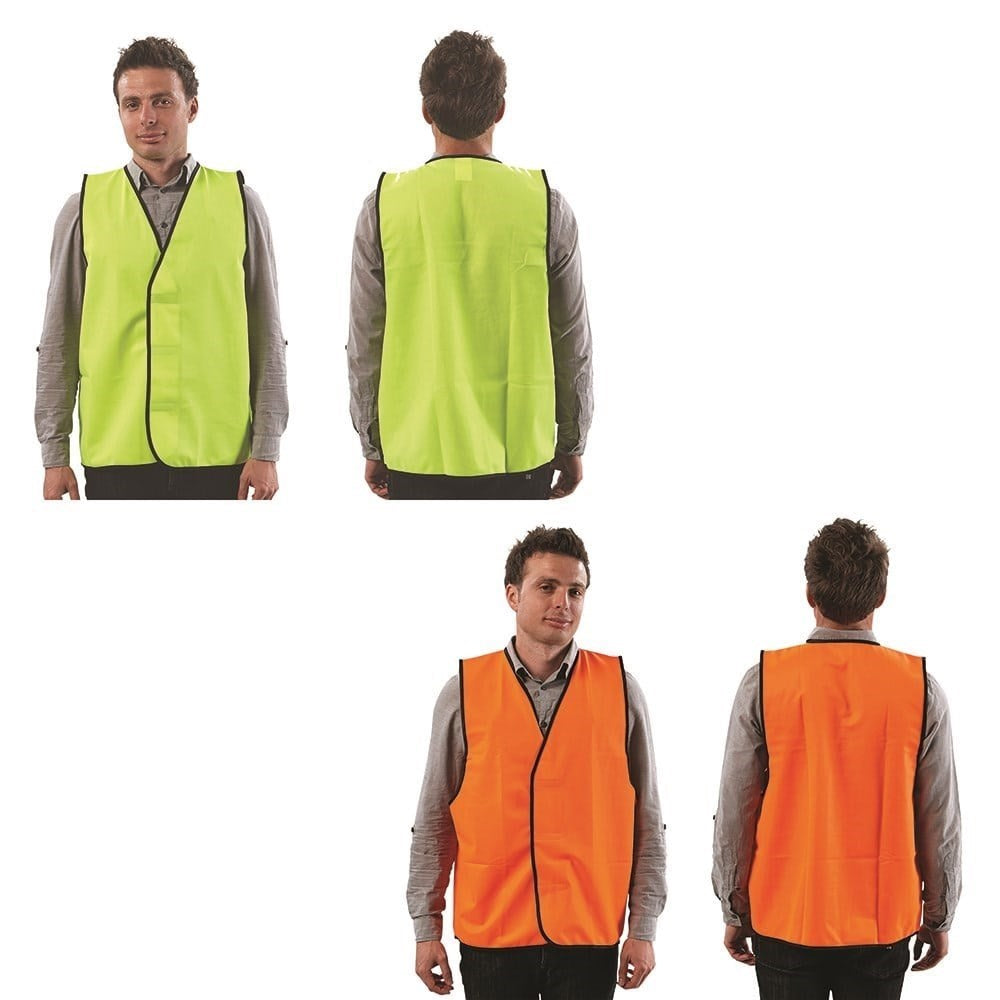 Pro Choice Hi Vis Fluro Vest Day Use - Pack of 5 in 2 Colours and 7 Size Options