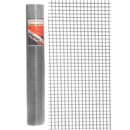 DAMAGED STOCK - 1 roll only: Vermin & Snake Wire Mesh 1200mm x 30m Roll 6.5mm squares 0.6mm wire gauge - see photo for damage - non-returnable / non-refundable