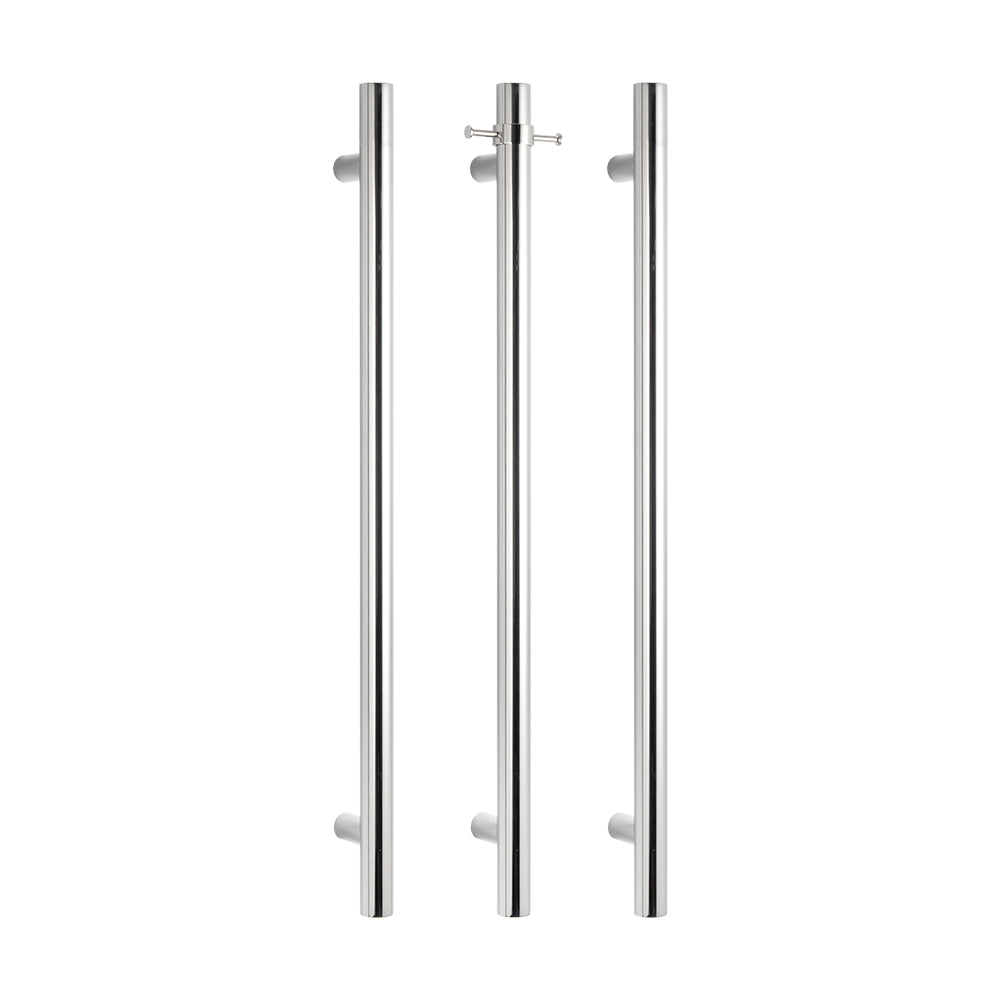 Radiant Vertical ROUND Bar Towel Rail - Multiple Bar and Hook Kits in Various Colours