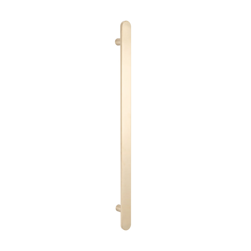 Radiant Flat Bar Vertical Towel Rail - Warm Brushed Nickel