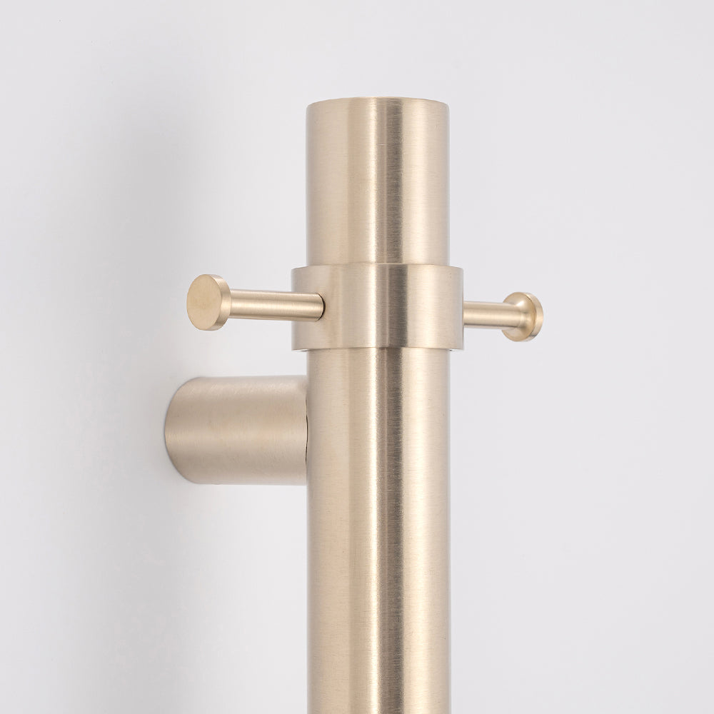 Radiant Vertical ROUND Bar Towel Rail - Multiple Bar and Hook Kits in Various Colours