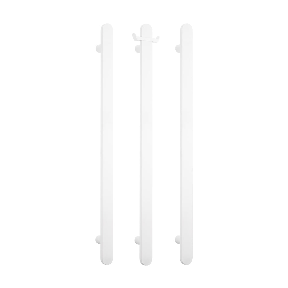 Radiant Vertical FLAT Bar Towel Rail - Multiple Bar and Hook Kits in Various Colours