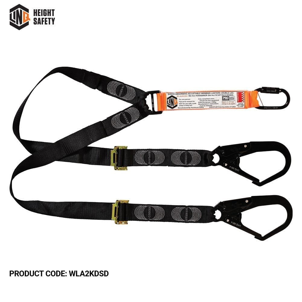 Linq Elite 2m Double Adjustable Lanyard - Made to Order